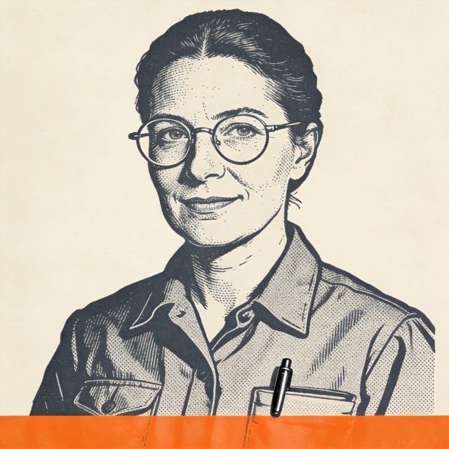 Illustrated portrait of Ada Kirchner
